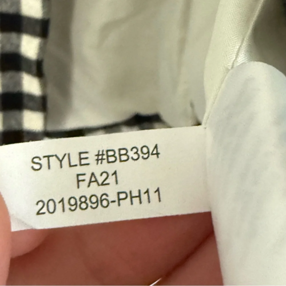 J.‎ Crew Black Ivory Buffalo Check Wool One Button Blazer - 8